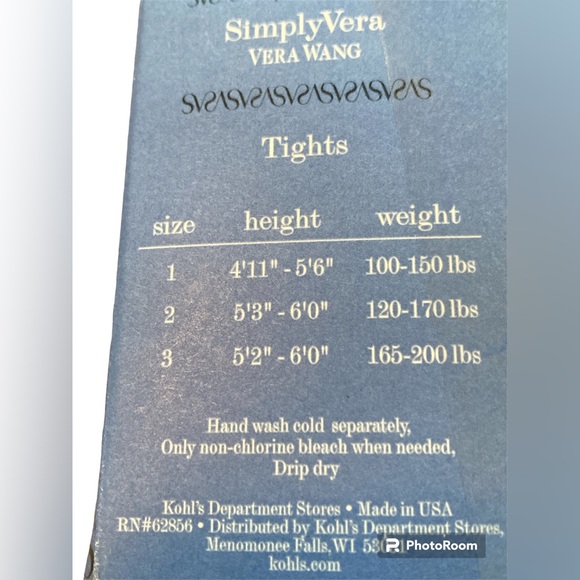 Simply Vera Vera Wang Women’s Brown Opaque Control Top Tights. Size 3. - Picture 2 of 4